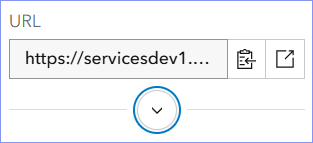 Expand button under URL
